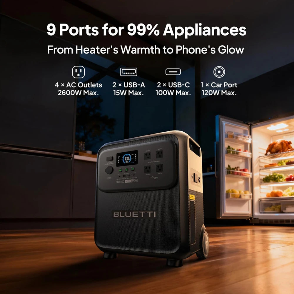 BLUETTI Elite 400 Portable Power Station 3840Wh High Capacity