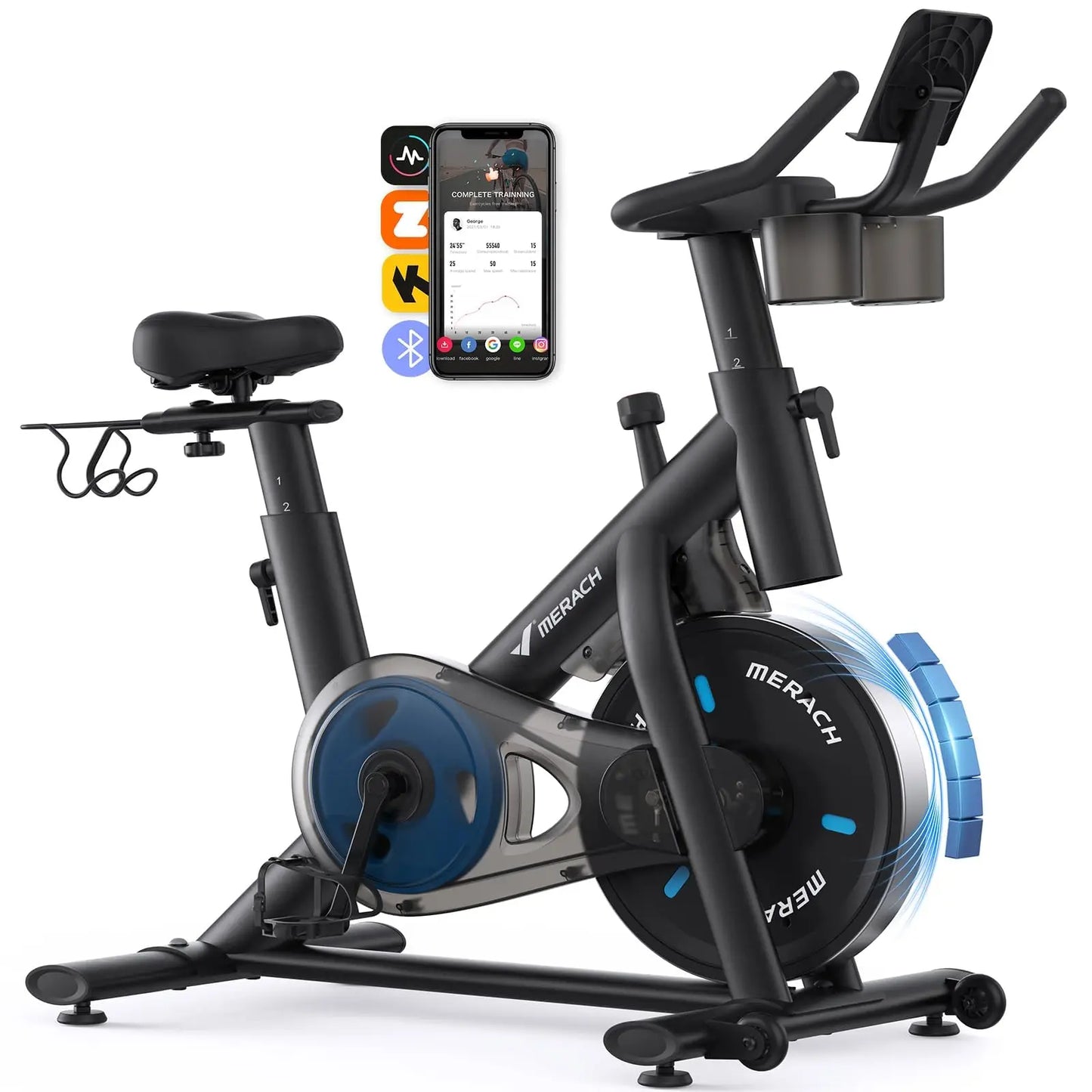 MERACH S26B2 Magnetic Stationary Bike With App And Low Noise