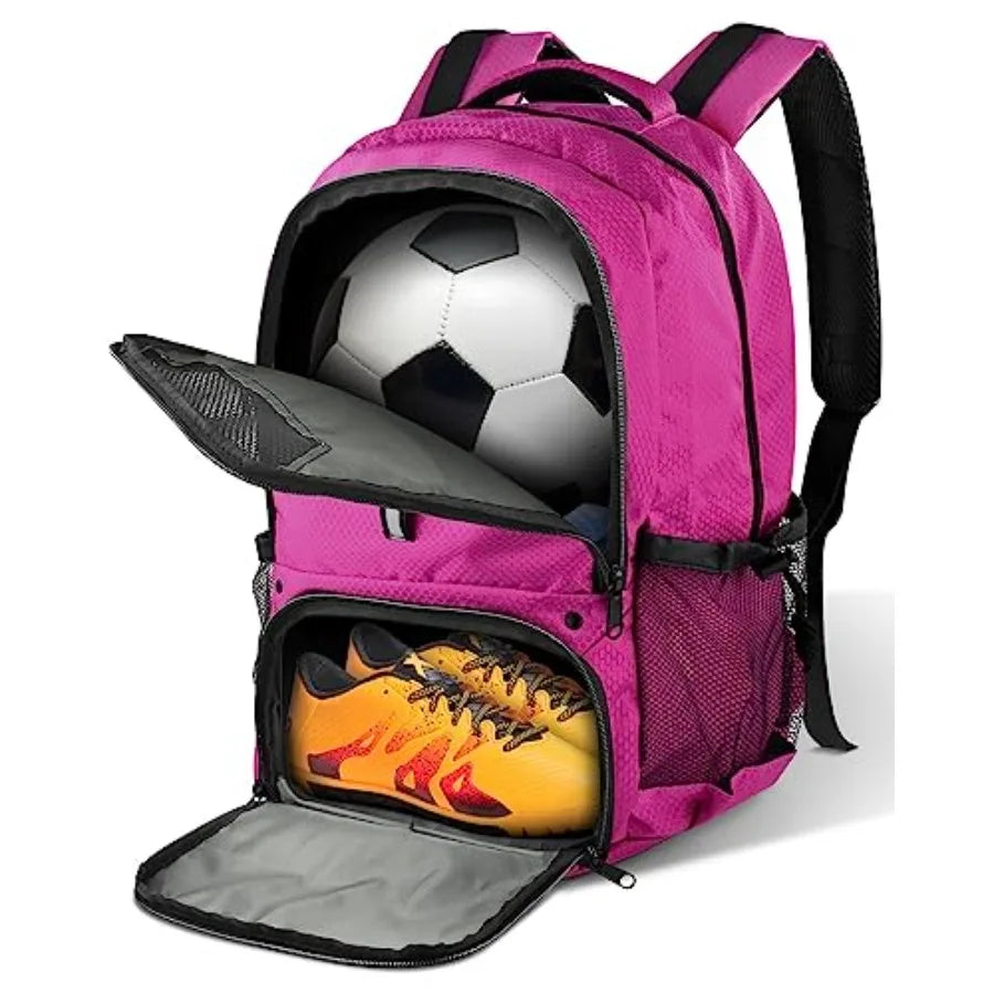 Soccer Sports Backpack With Ball Holder And Shoe Compartment