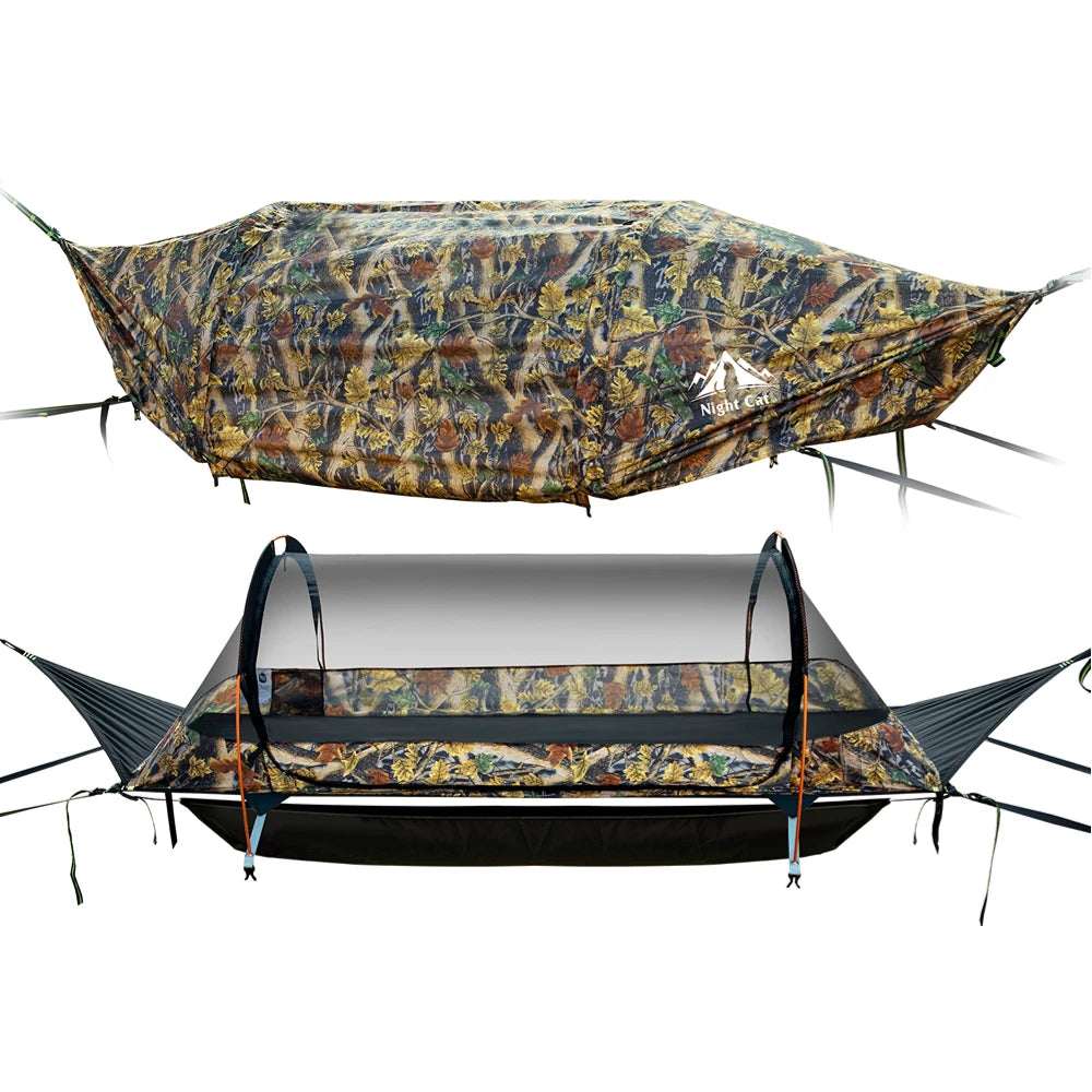 Night Cat Hammock Tent With Mosquito Net And Rainfly