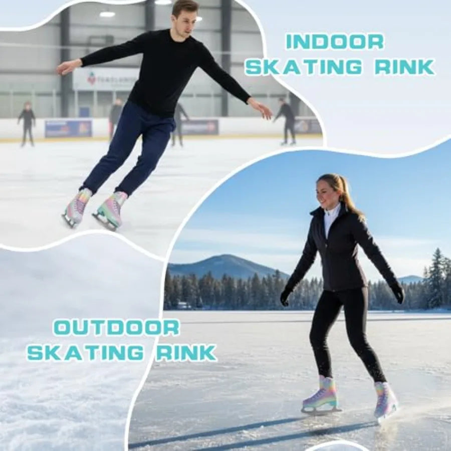 Premium Leather Figure Ice Skates For Women And Youth