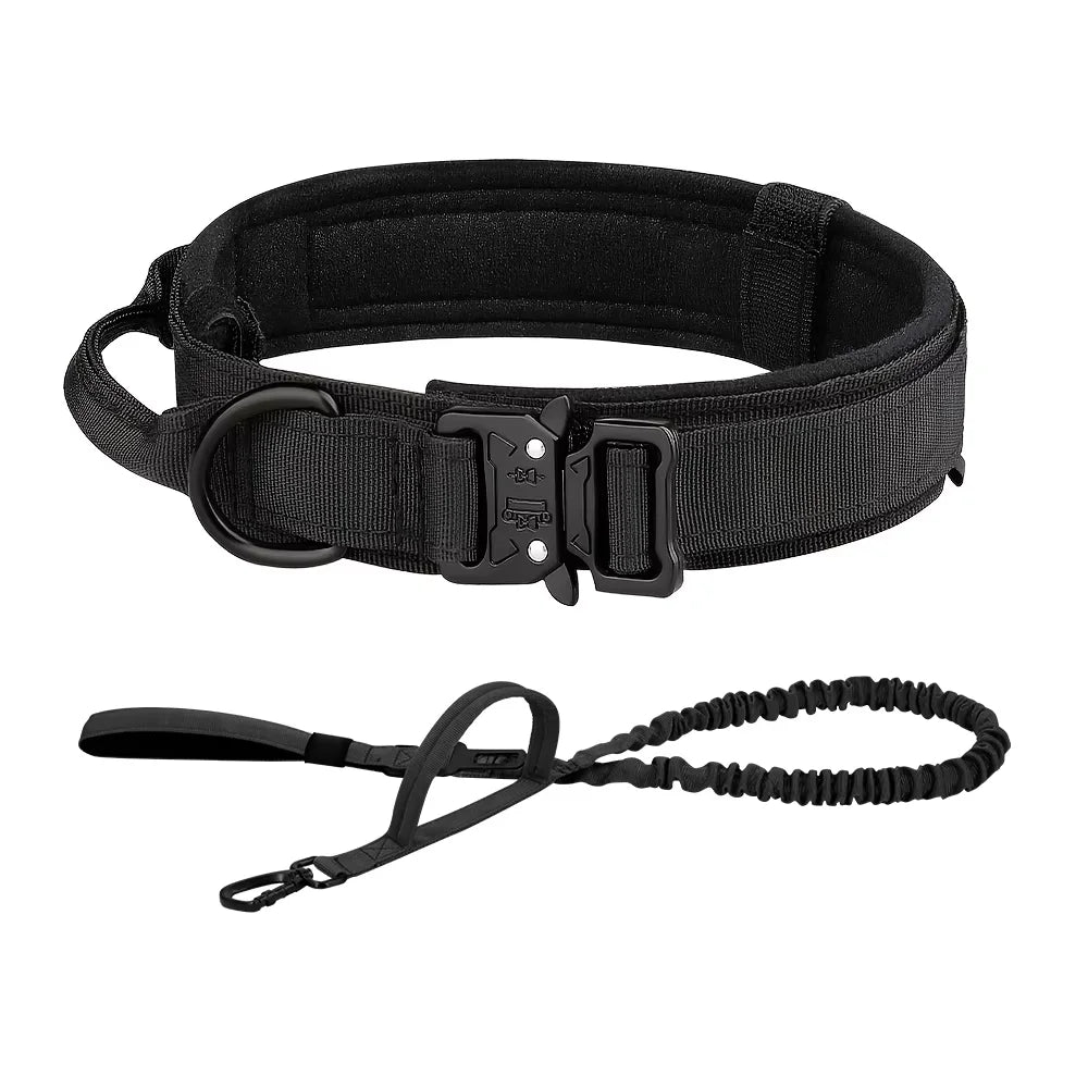 PETRAVEL Tactical Dog Collar And Leash Set With Control Handle