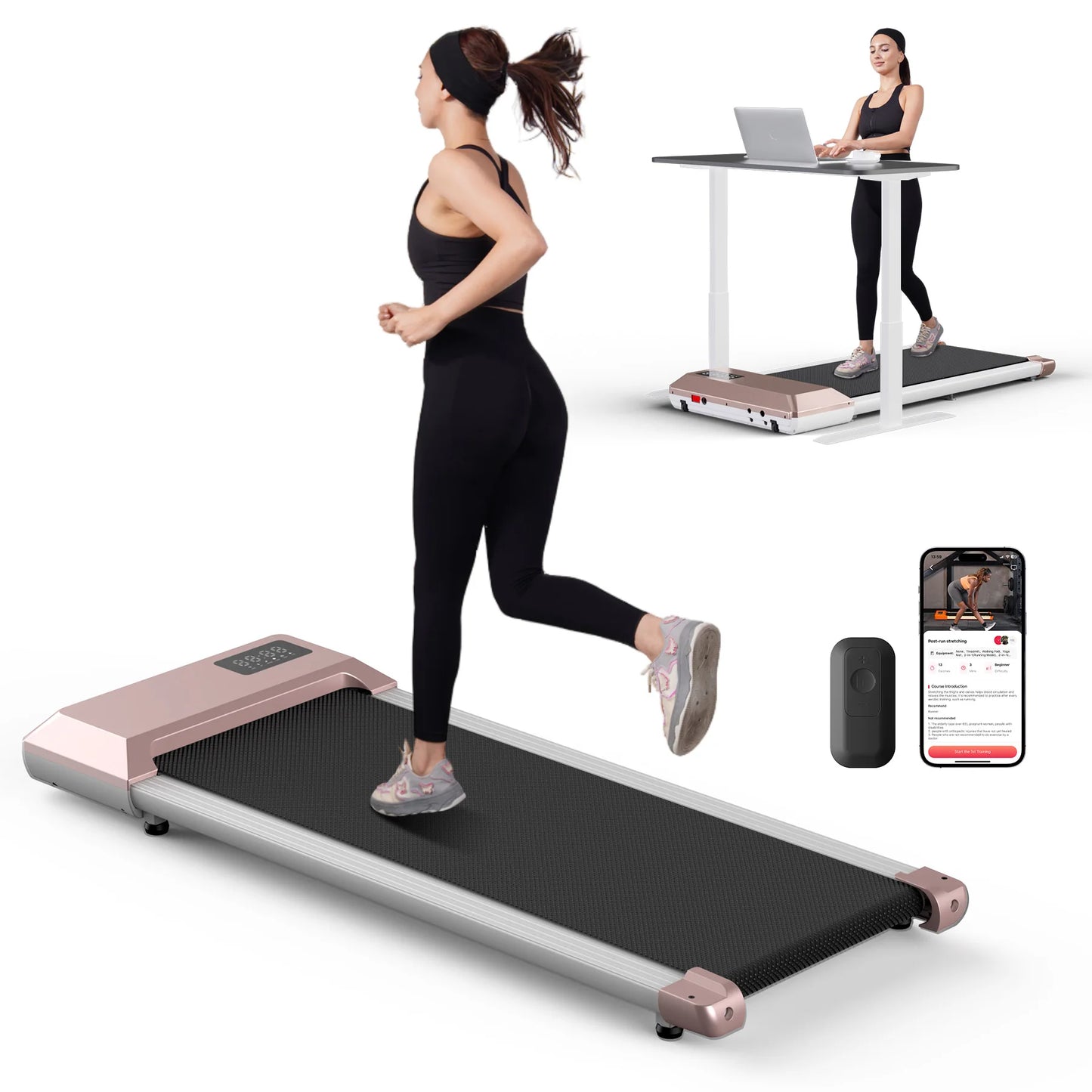 Superun 2 In 1 Home Treadmill 2.5HP LCD Display Plus