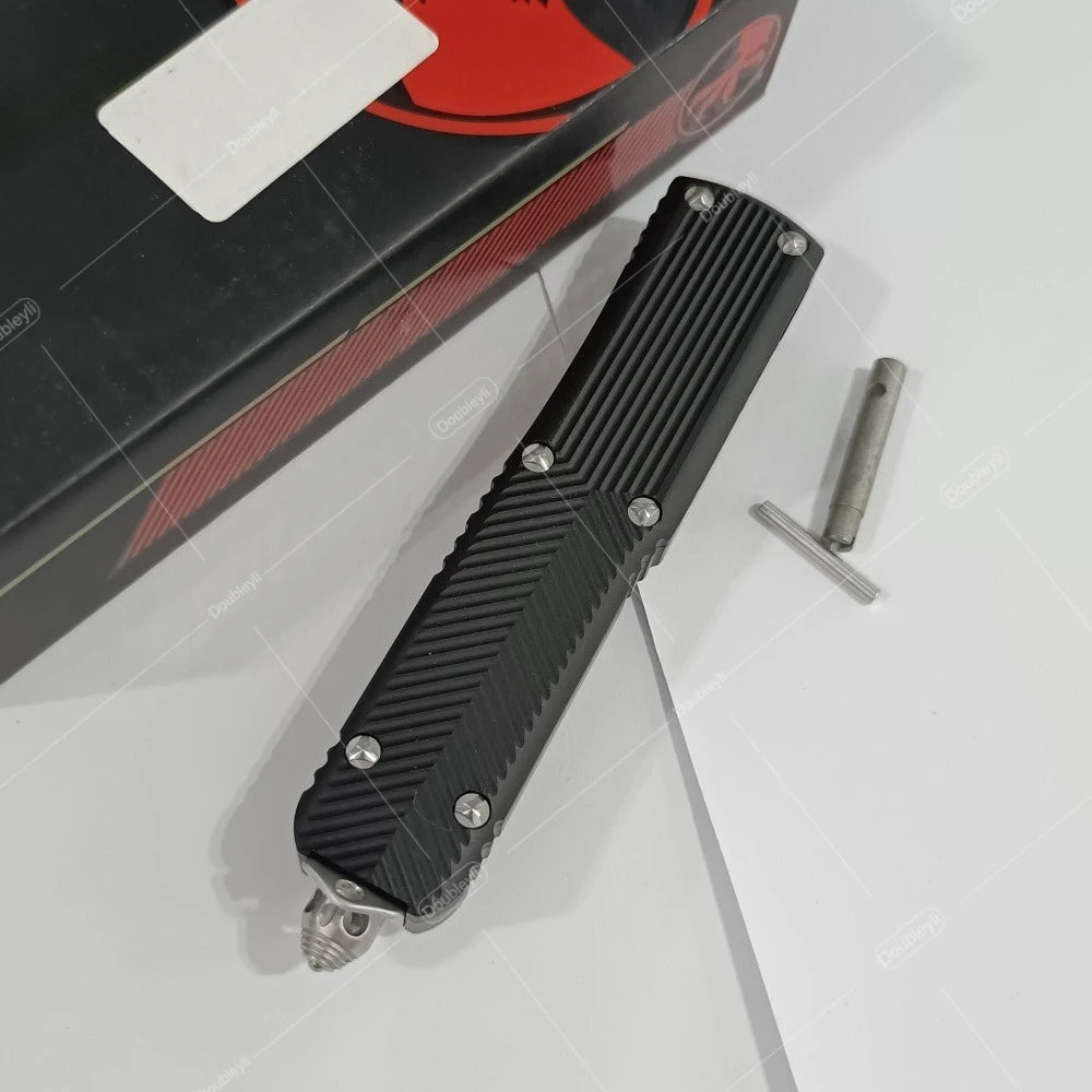 Compact D2 Steel Pocket Knife With Aluminum Alloy Handle