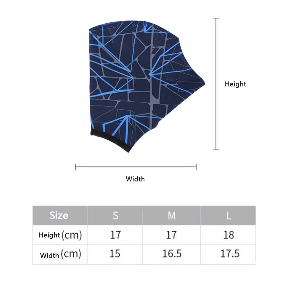 Unisex Water Sports Swimming Hand Fins Flippers Finger Webbed Gloves