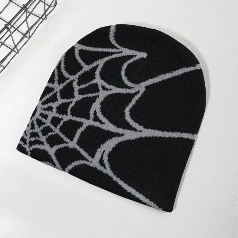 Cartoon Spider Embroidered Knitted Winter Beanie Hat