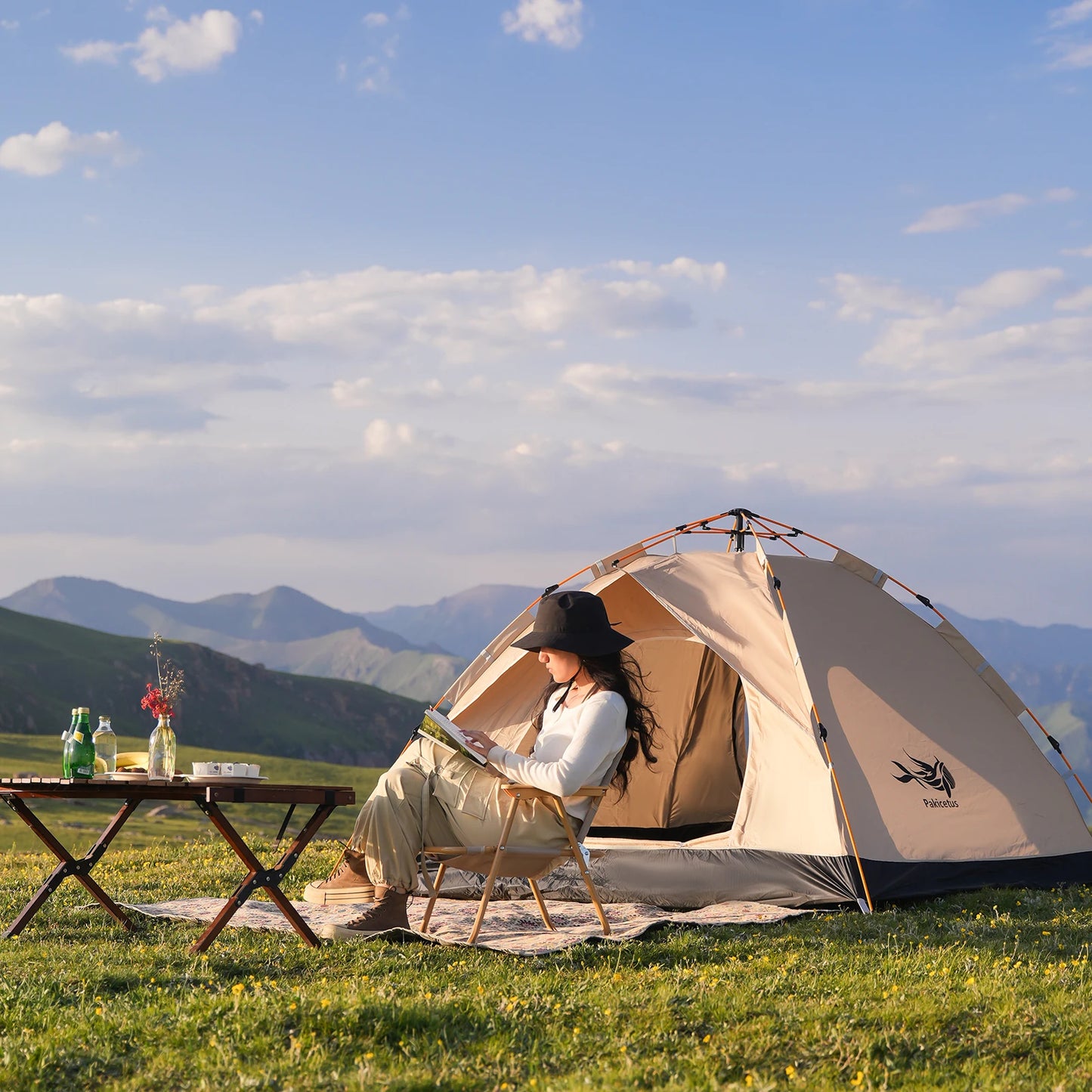Pakicetus Instant Golden Tent Portable Sun and Rain Shelter