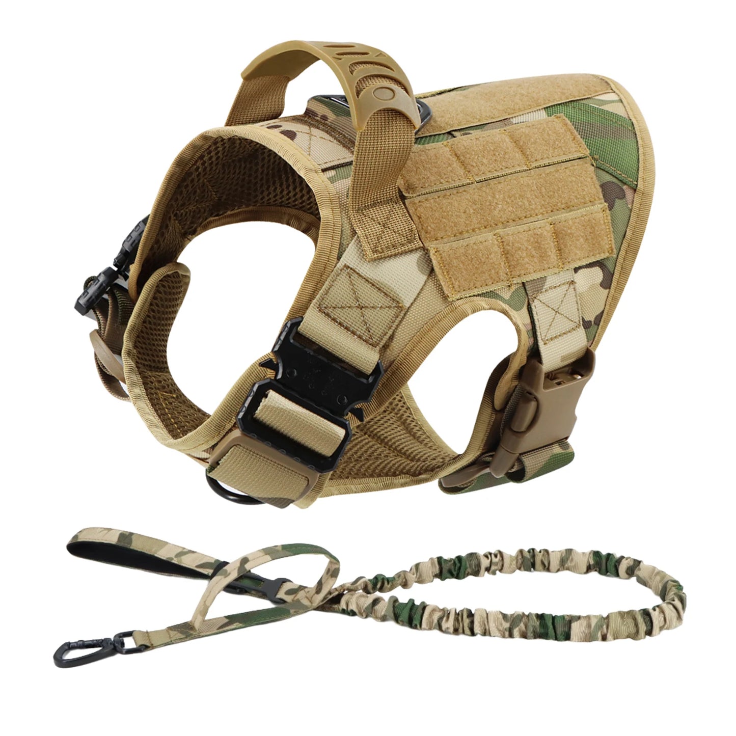 PETRAVELCN Tactical Dog Harness Leash Set for Training