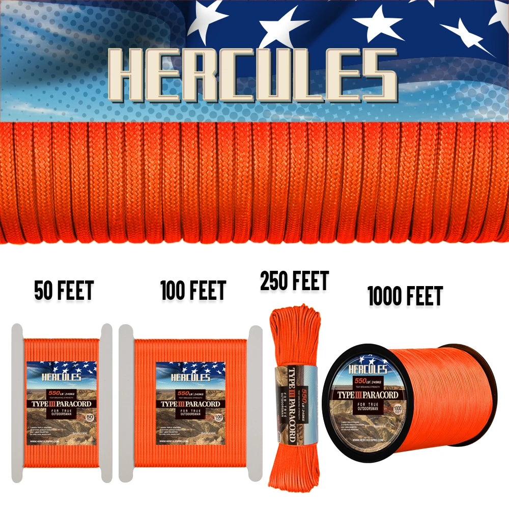 550 Paracord Rope Parachute Cord 7 Strand Survival For Camping