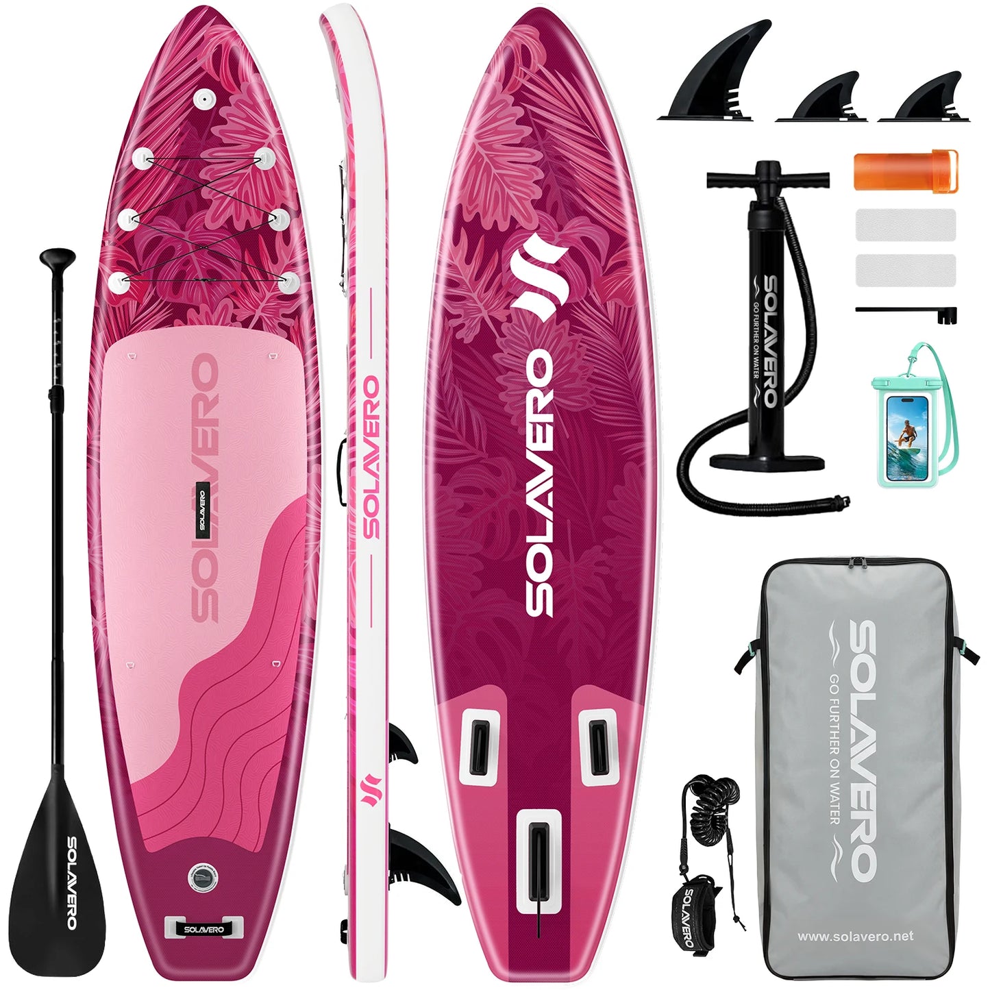 Inflatable SUP Board With Full Accessories Pack And Adjustable Paddle