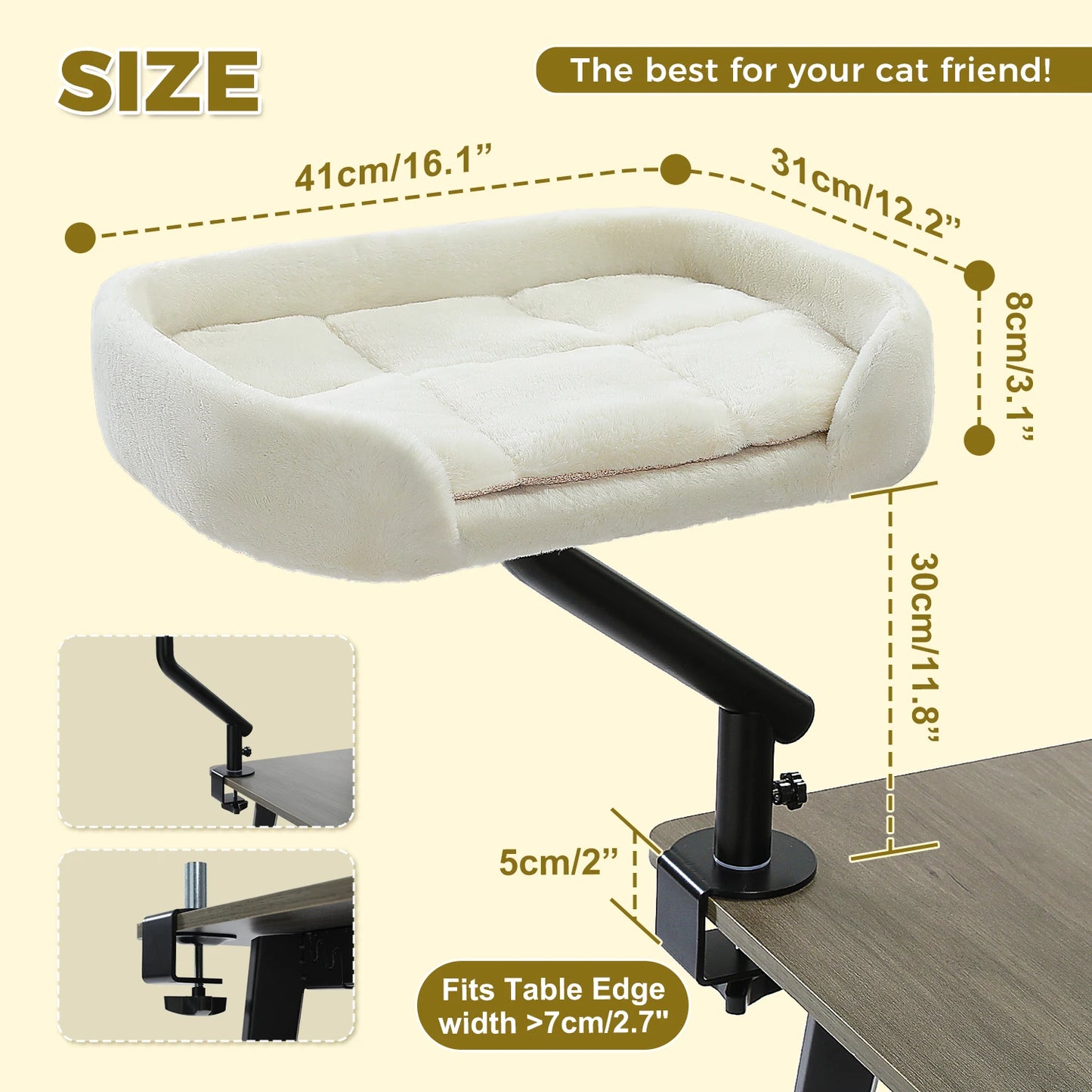 PAWZ Road Cat Desk Bed 360 Degree Rotating Desk Stand