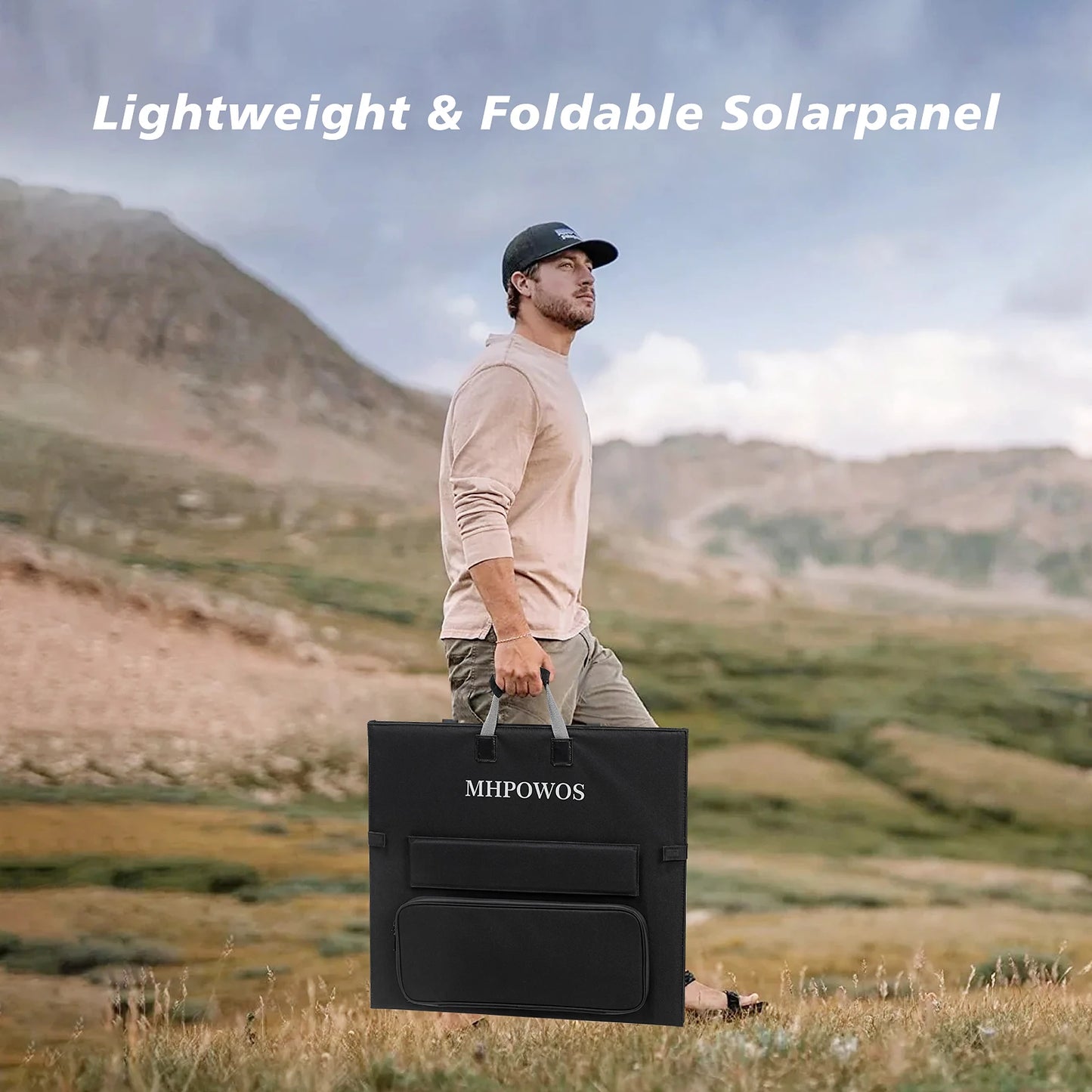MHPOWOS 220W Portable Solar Panel 40V Waterproof Foldable Charger