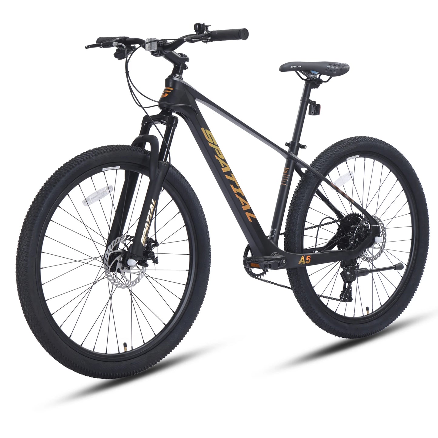 SPATIAL MT275FS 27.5 Inch Hardtail MTB, 8 Speed Mountain Bike, Adult Bicycle, Lightweight Magnesium Alloy Frame, Suspension Fork, Front & Rear Disc Brakes