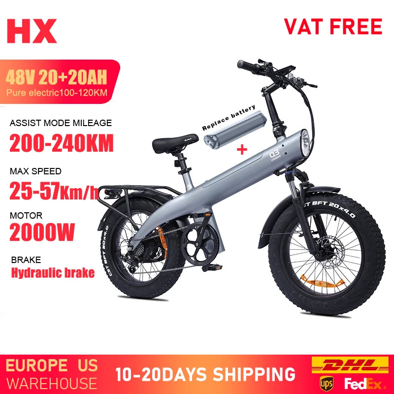 HX Q3 2000W Fat Tire Electric Bike