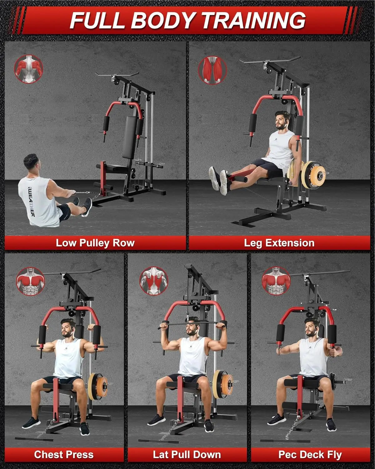 HiMISS Home Gym Machine For Full Body Strength Training