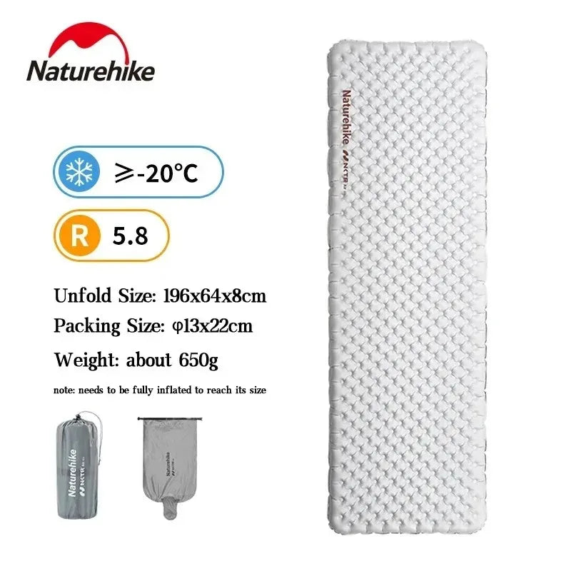 Naturehike Ultralight Inflatable Sleeping Pad With High R Value