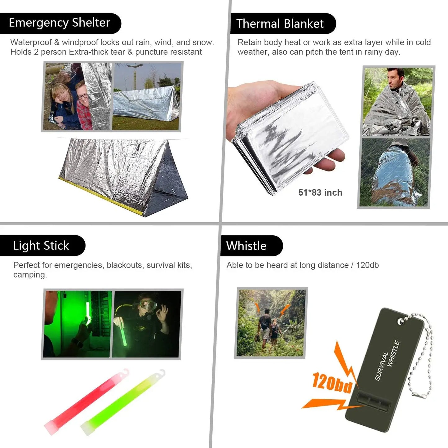 Emergency Survival Kit 151 Piece First Aid And Outdoor Gear