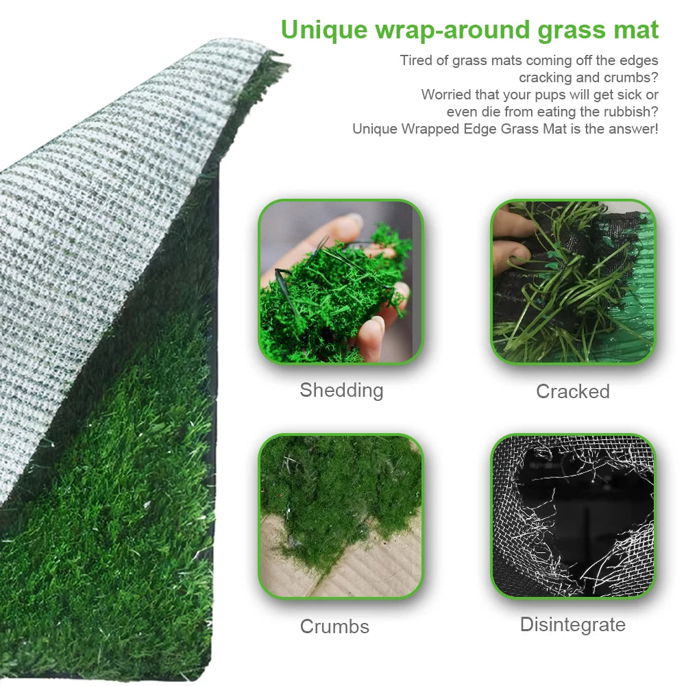 NONE Dog Litter Grass Pad With Large Tray For Puppies