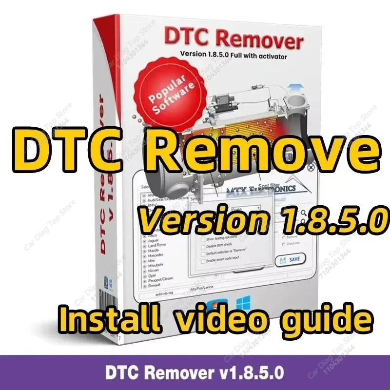 DTC Remover KESS KTAG FGTECH OBD2 Software MTX DTC Remover 1.8.5.0 With Keygen Extra ECU Tuning SW Software ECU Fault