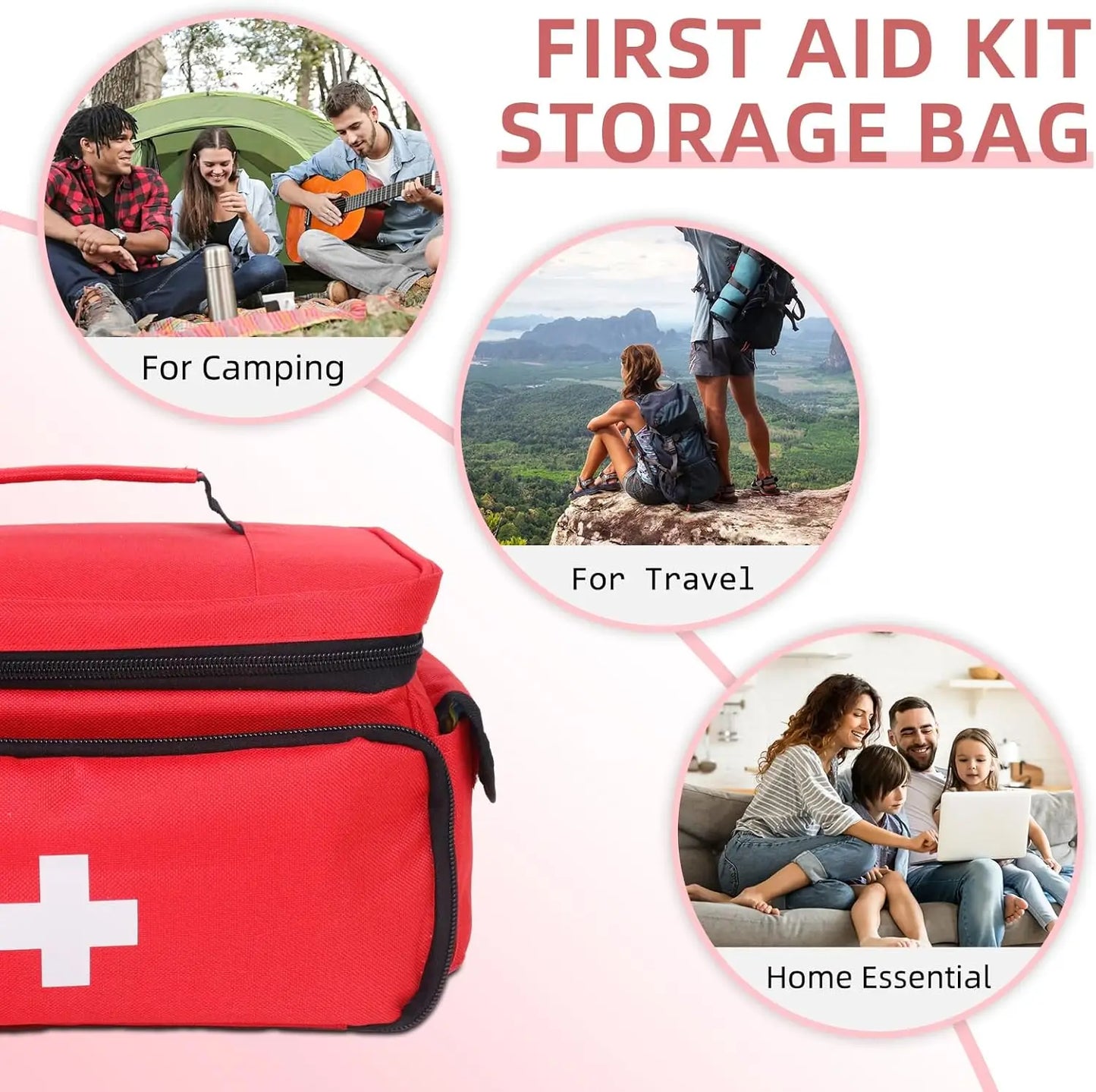 First Aid Kit Storage Bag Portable Medical Organizer