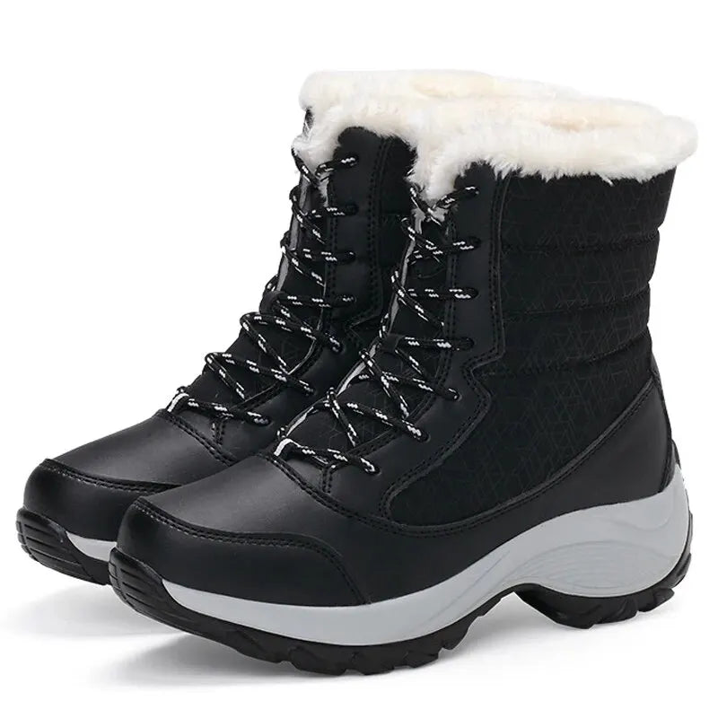 Big Running Women's Waterproof Snow Boots Ankle Winter Warmth