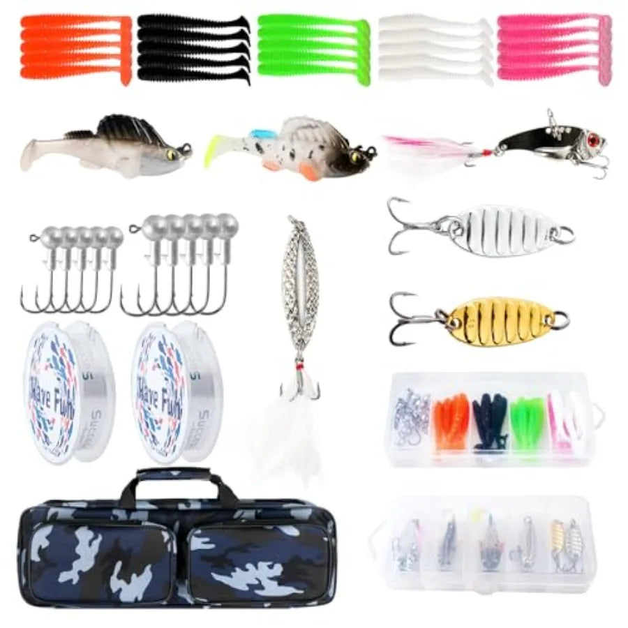 Telescopic Fishing Rod Spinning Reel Combo Portable Set With Bag