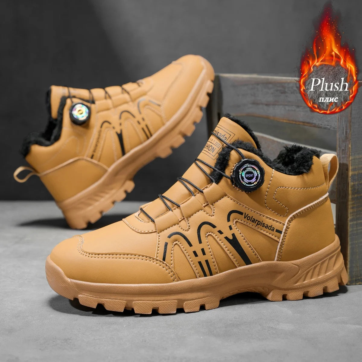 Unisex Waterproof Fleece Lined Snow Boots With Quick Lock Buckle