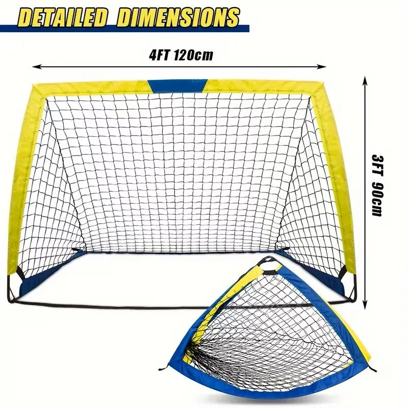 4'x 3' Portable  Soccer Goals ,2 Set Soccer Goal,for Backyard or Indoor Pop Up Soccer Net