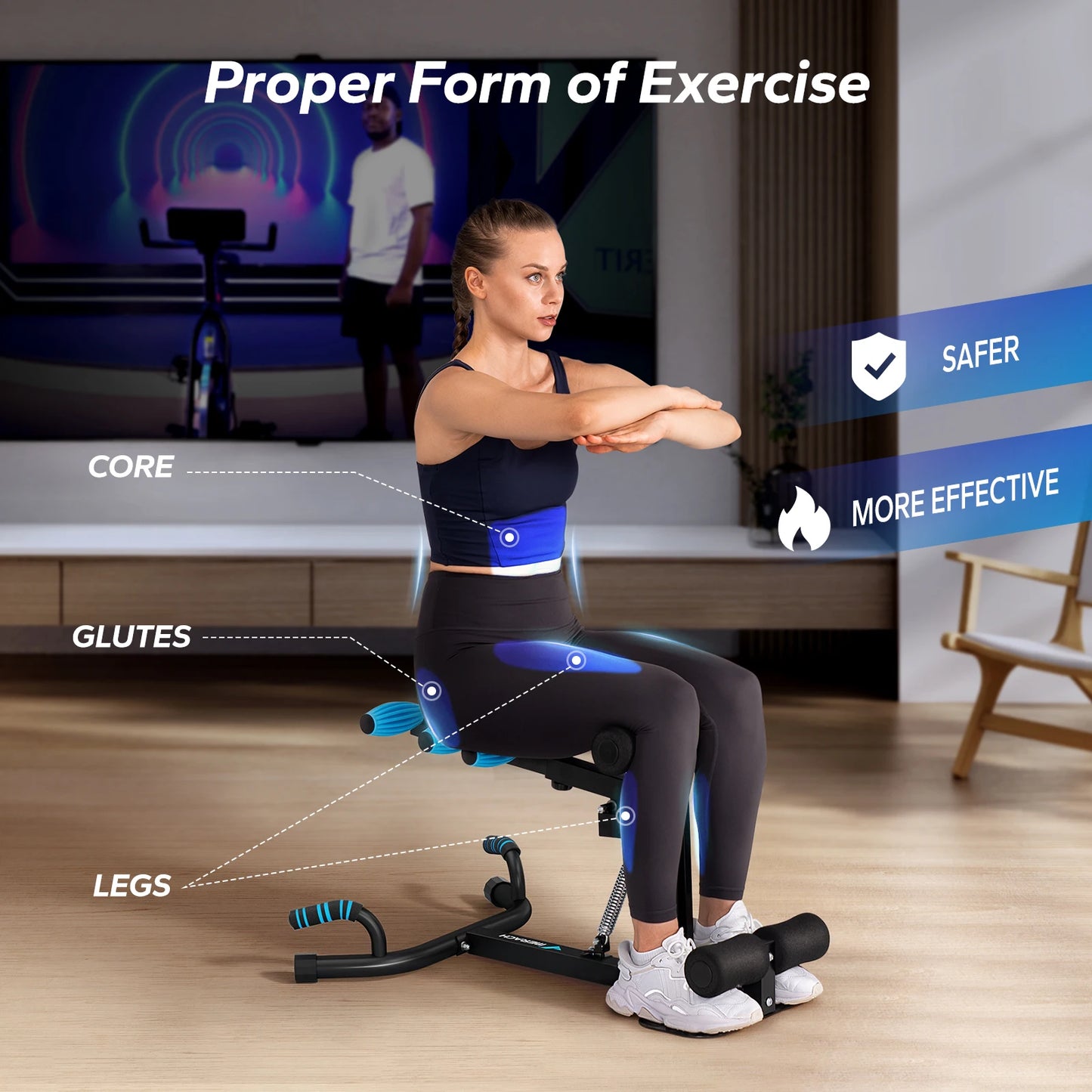 MERACH Deep Squat Machine For Glutes Core Legs Workout