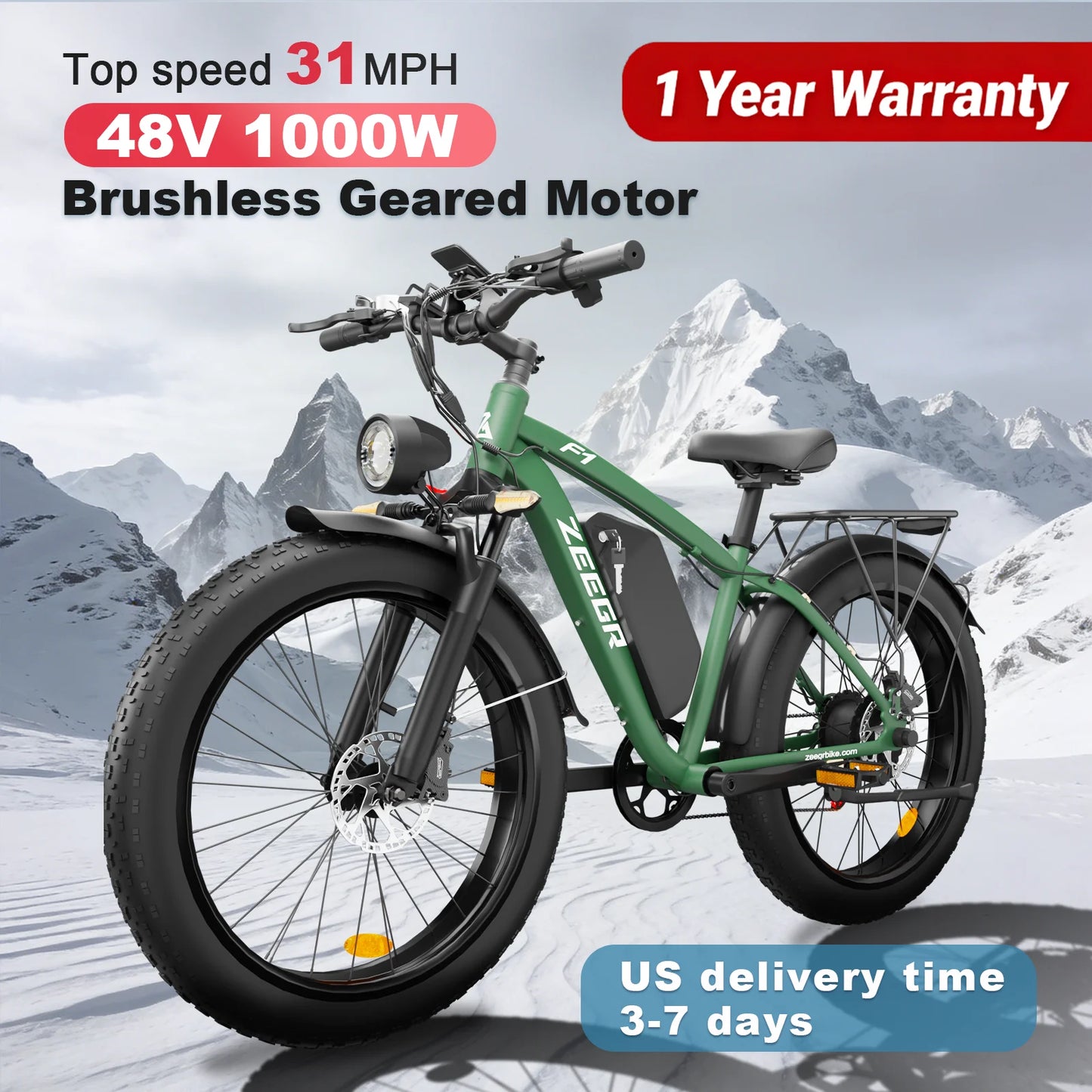 Moobelo M1 2000W Dual-Motor Fat Tire Electric Bicycle