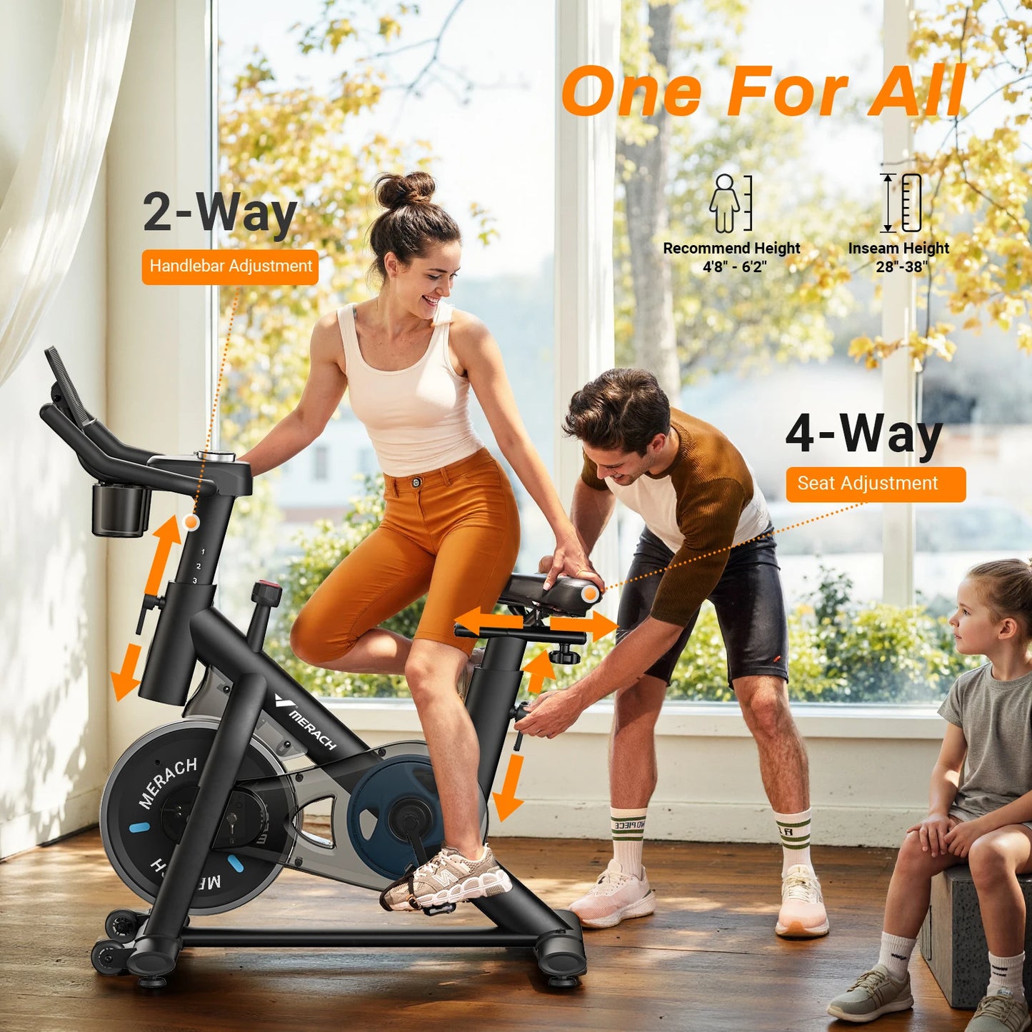 MERACH Indoor Exercise Bike With Low Noise Brake Pad