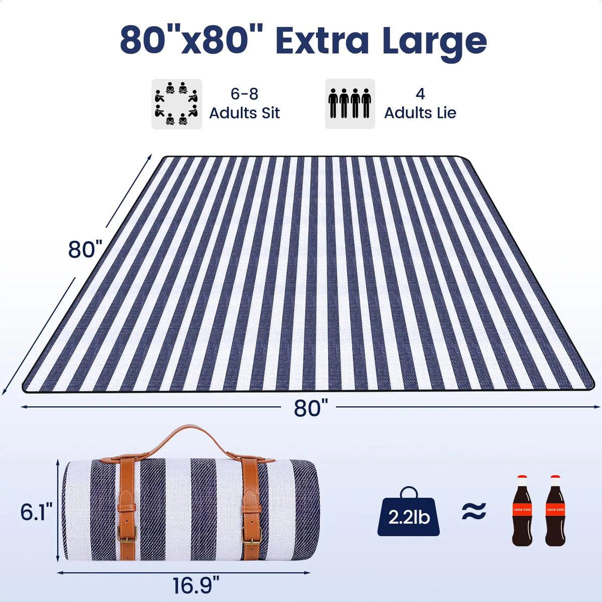 Waterproof Foldable Picnic Blanket for Beach, Camping, and Outdoor Use