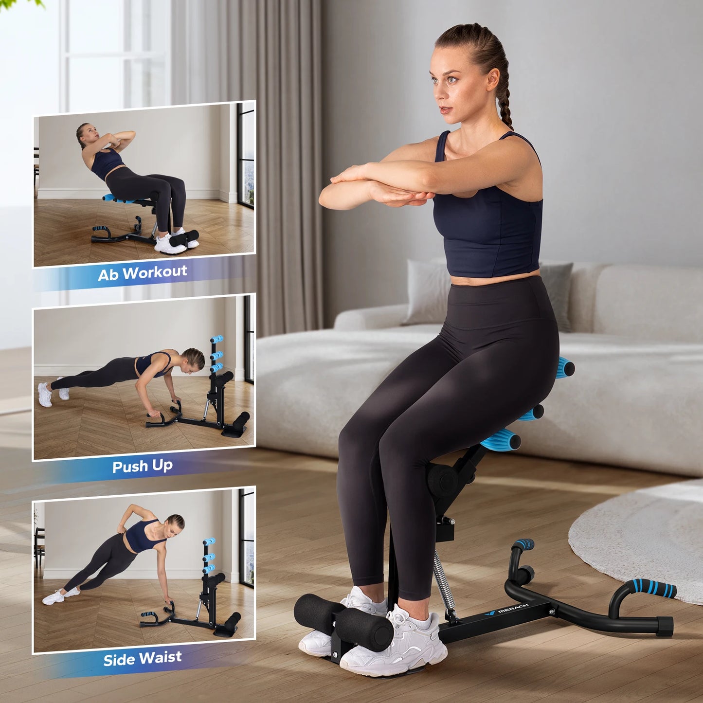MERACH Deep Squat Machine For Glutes Core Legs Workout