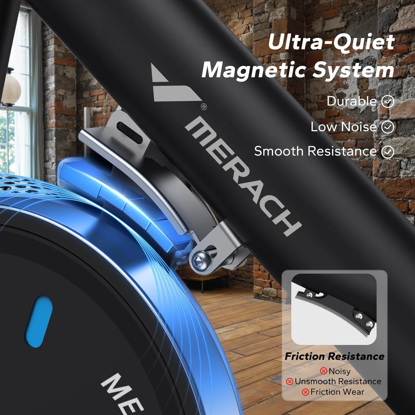 MERACH S26B2 Magnetic Stationary Bike With App And Low Noise