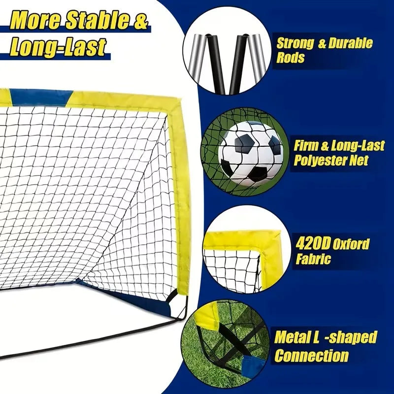 4'x 3' Portable  Soccer Goals ,2 Set Soccer Goal,for Backyard or Indoor Pop Up Soccer Net