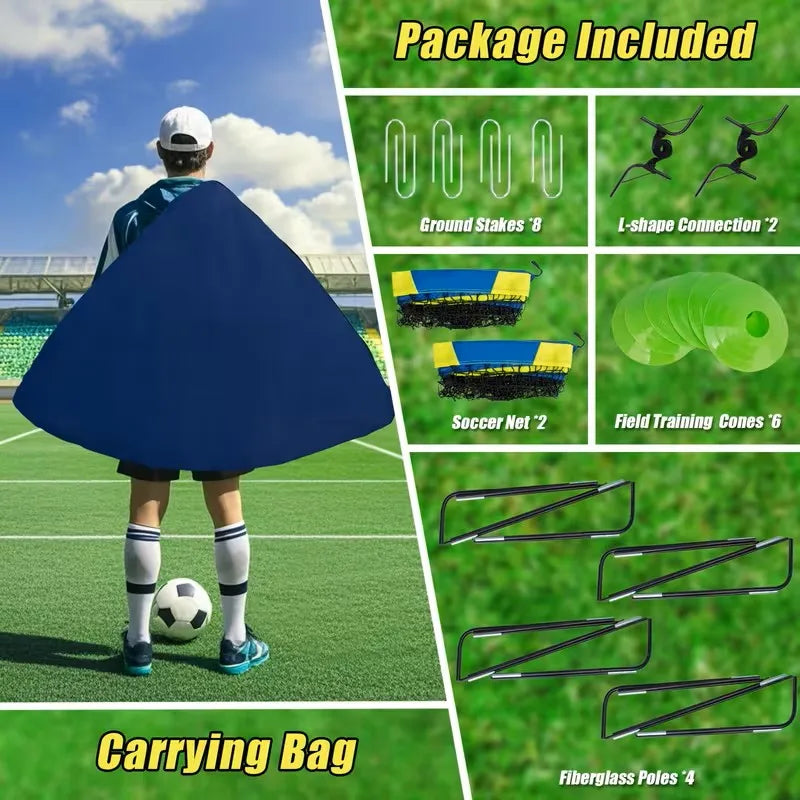 4'x 3' Portable  Soccer Goals ,2 Set Soccer Goal,for Backyard or Indoor Pop Up Soccer Net
