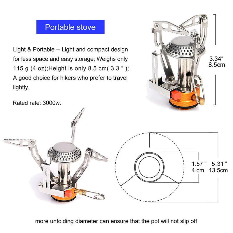 Widesea Camping Cookware Set For Outdoor Use Three Person