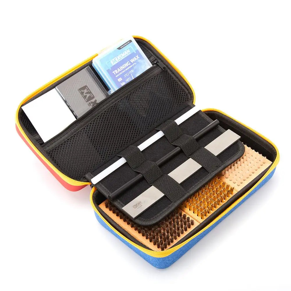 XCMAN Ski Snowboard Waxing And Tuning Brush Kit With Scrapers