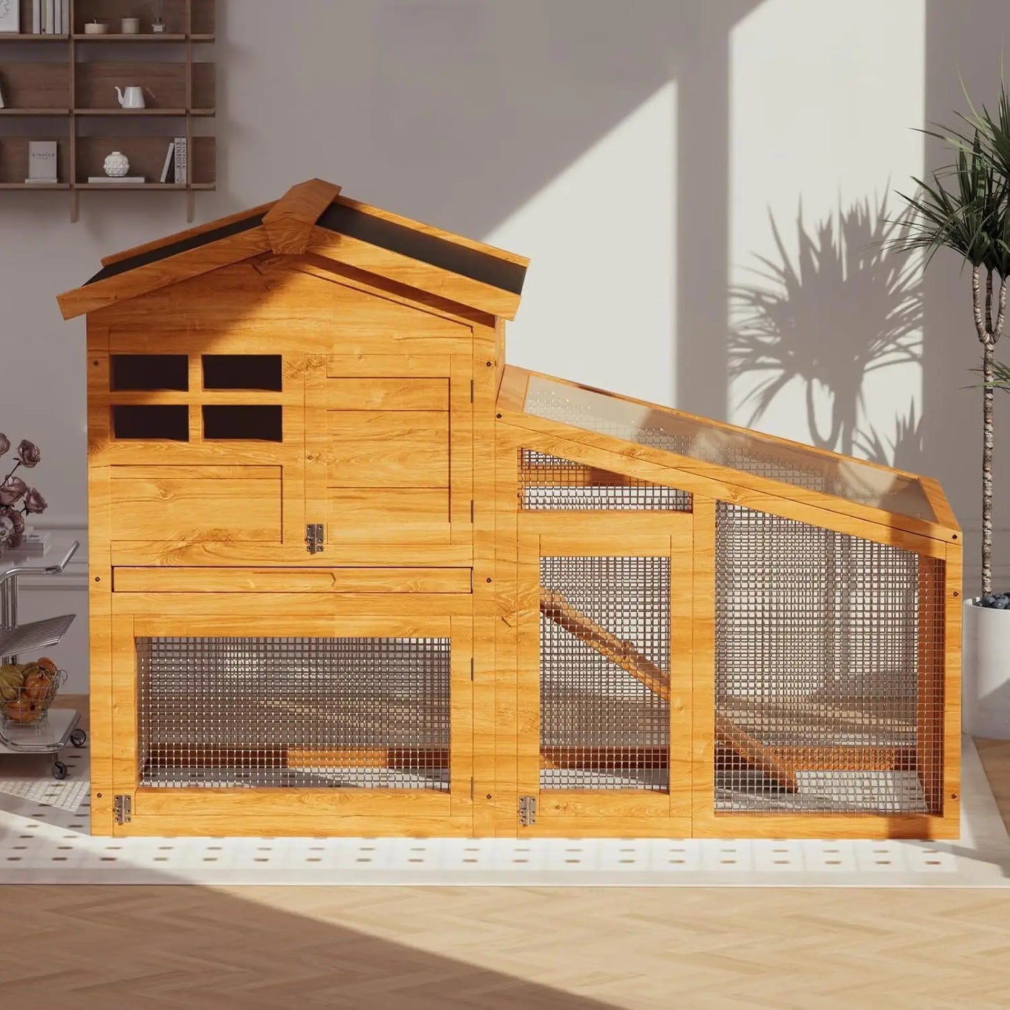HiMISS Chicken Coop With Run And Rabbit Cage Weatherproof