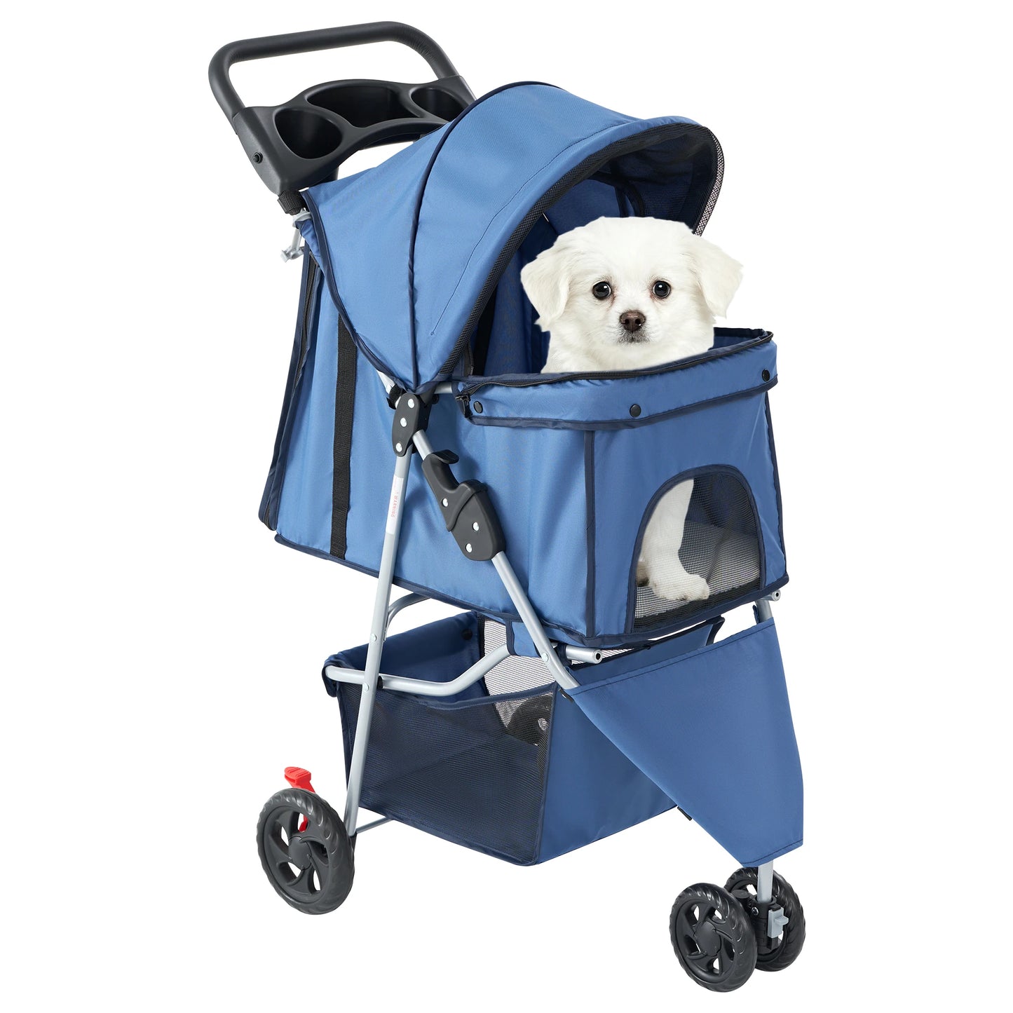 Three Wheel Foldable Pet Stroller For Small Dogs Cats