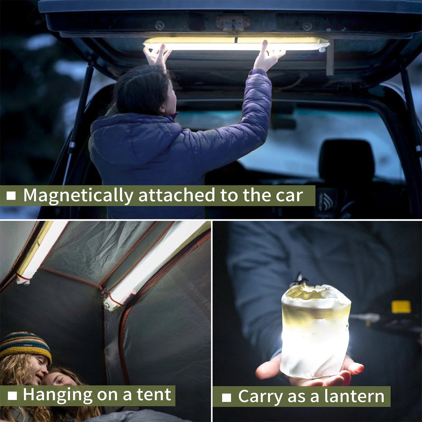 Rechargeable Waterproof Camping Light Spotlight With 2000mAh Battery