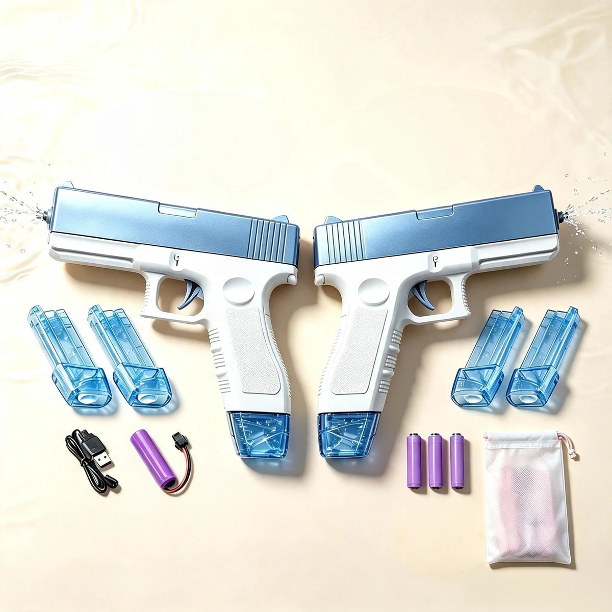 Kids Long Range Water Gun Toy Set for Summer Pool Fun