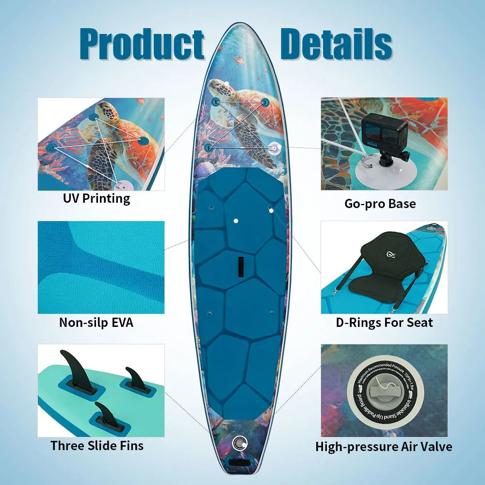 InnoExpo Inflatable Stand Up Paddleboard With Complete Accessory Kit