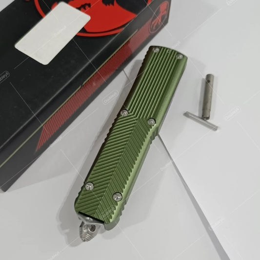 Compact D2 Steel Pocket Knife With Aluminum Alloy Handle