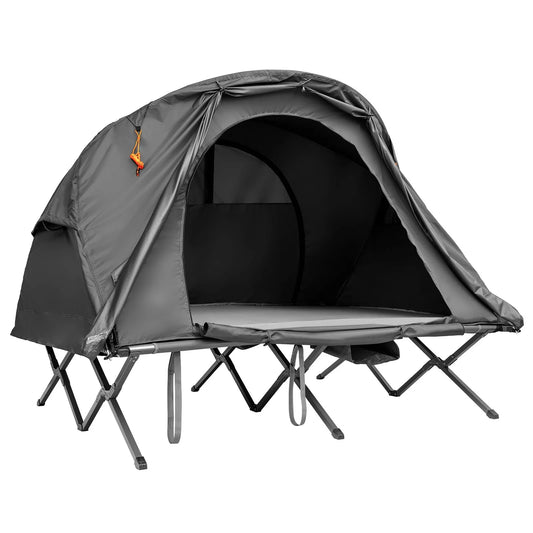 Outdoor Two Person Camping Tent Cot with External Cover
