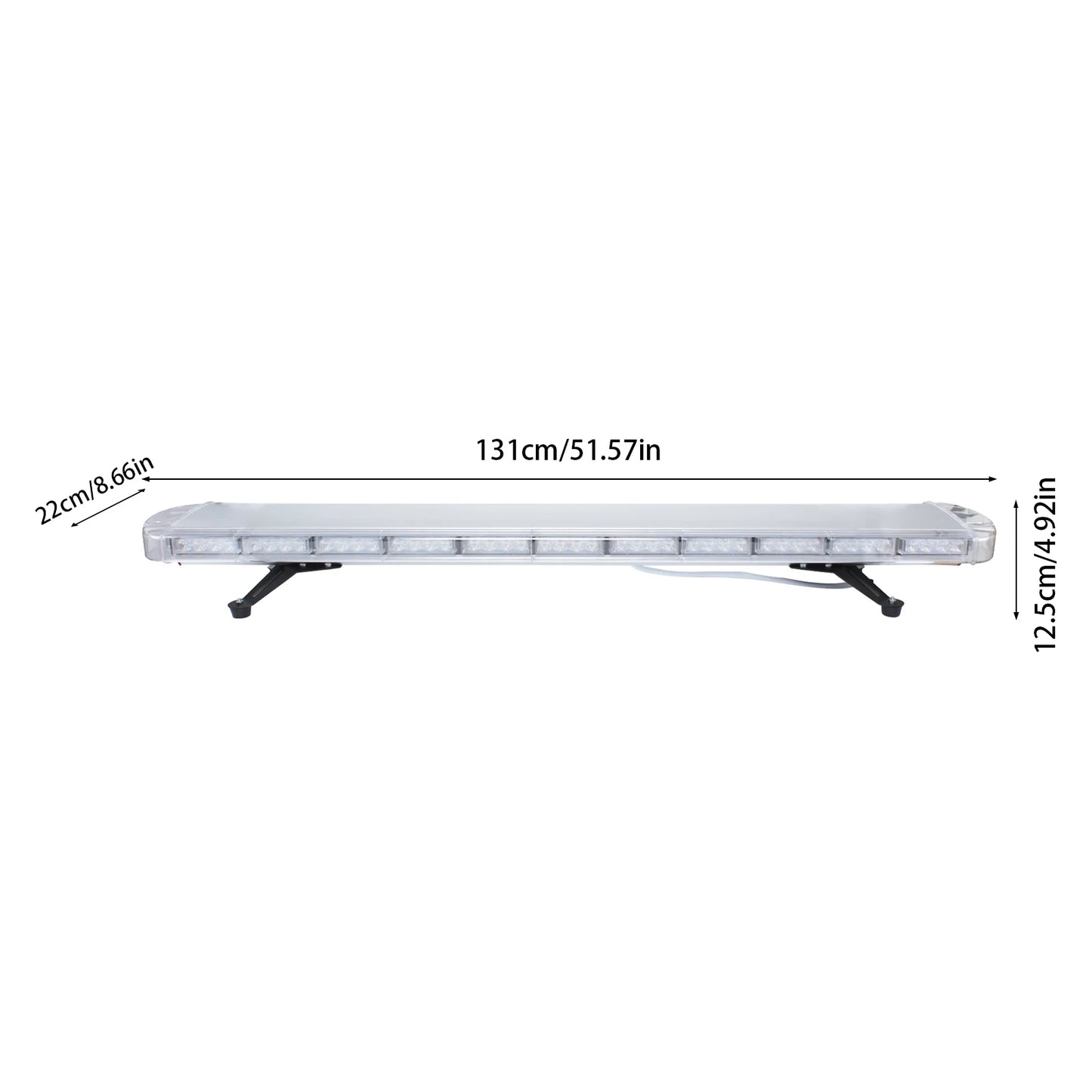Emergency 360-Degree LED Strobe Light Bar IP65 Waterproof 96 LED Remote Control