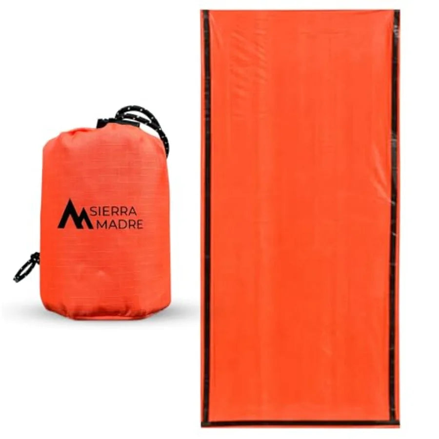 Emergency Sleeping Bag Ultralight, Waterproof Mylar Thermal Bivy Sack Tent for Hiking, Bug-Out Bags, Survival Kits