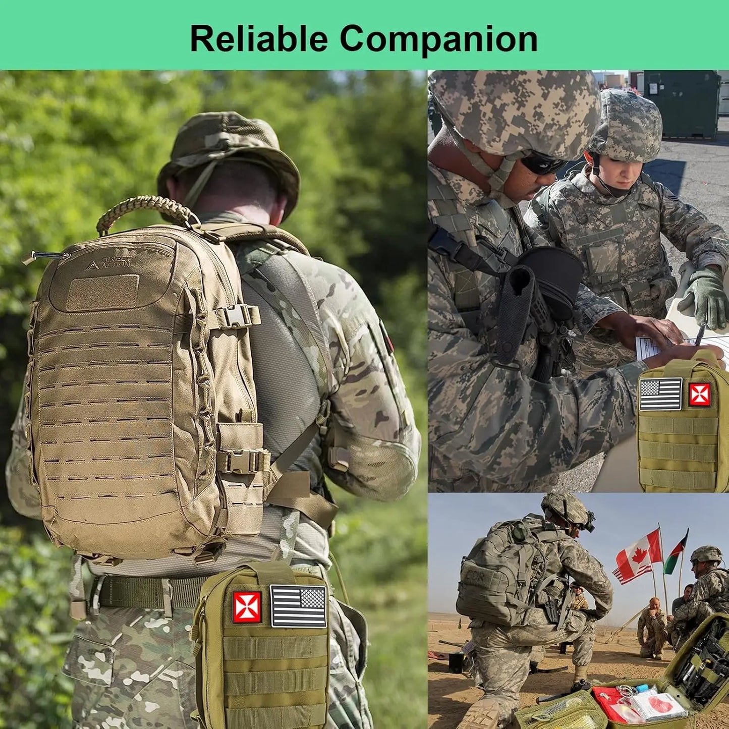 256 In 1 Survival First Aid Kit Featuring Molle Pouch