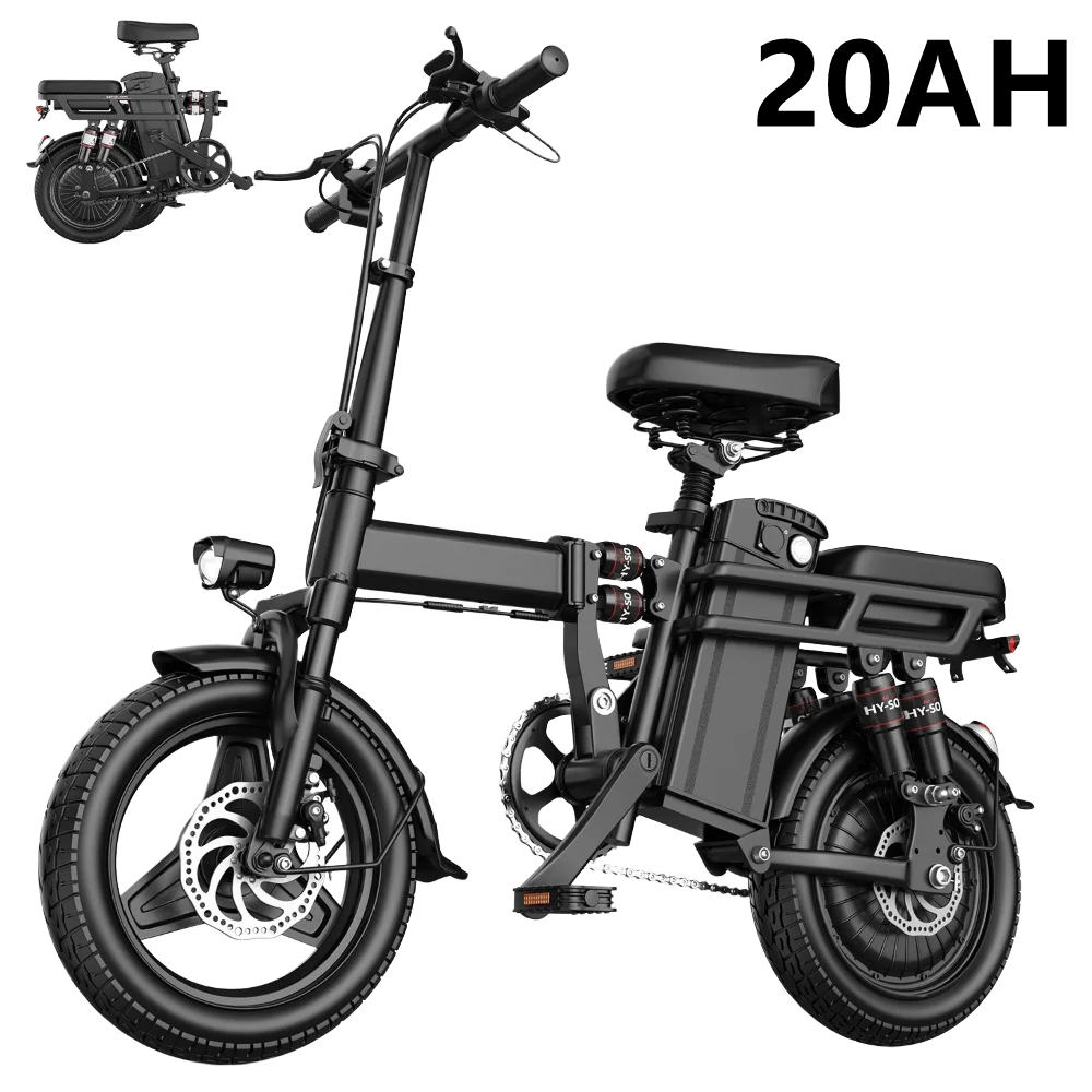 Folding Electric Bike With 500W Peak Motor And 48V Battery
