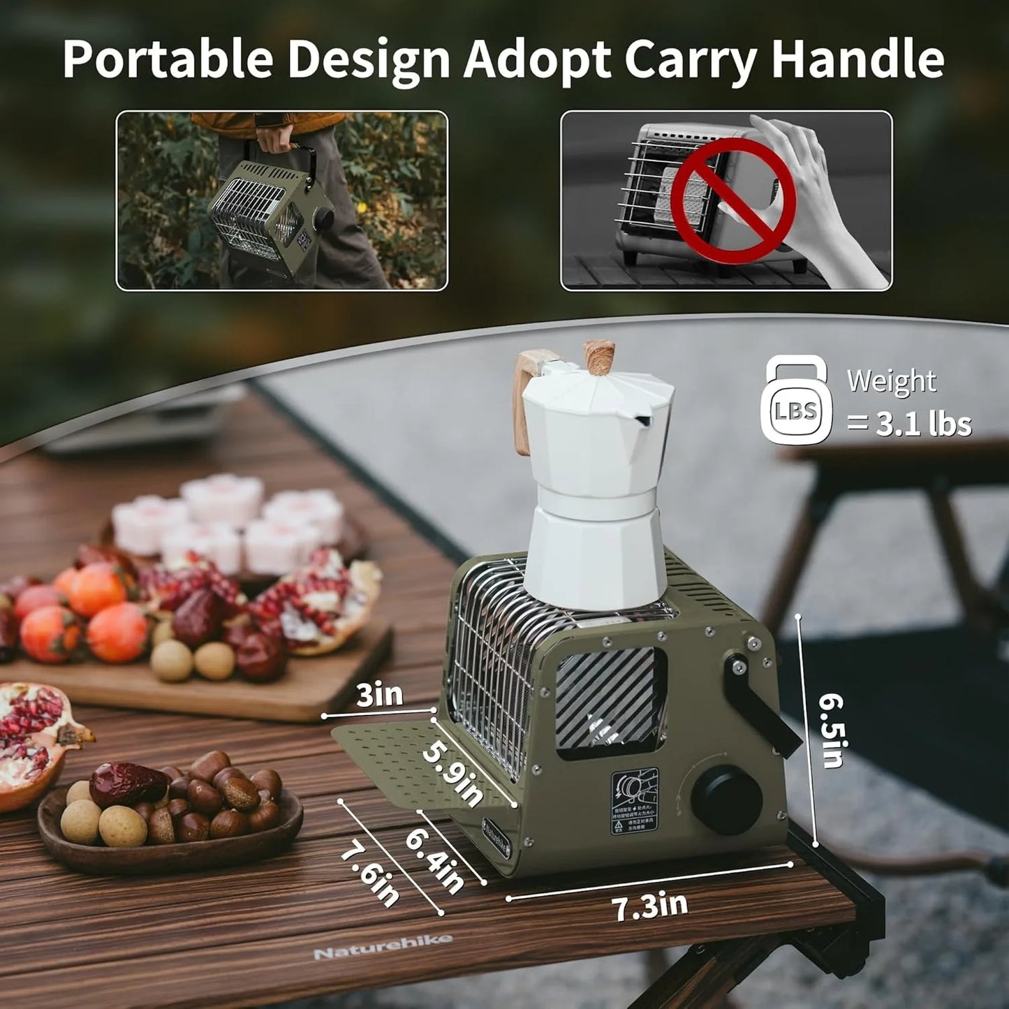 Naturehike Camp Heater Portable Space Heater for Indoor Outdoor Use
